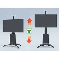 North Bayou Adjustable TV Cart with 55" - 85" Mount