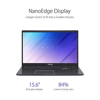 VivoBook Go 15 L510 de 15,6 po d'ASUS - Noir étoile (Celeron N4500 d'Intel/RAM 4 Go/SSD 128 Go/Windows 11)
