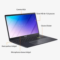 ASUS Vivobook Go 15 L510 15.6" Laptop - Star Black (Intel Celeron N4500/4GB RAM/128GB SSD/Windows 11)