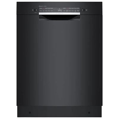 Boîte ouverte - Lave-vaisselle encastrable 24 po 46 dB série 300 de Bosch avec cuve en inox (SGE53C56UC) - Noir