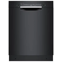 Boîte ouverte - Lave-vaisselle encastrable 24 po 46 dB série 300 de Bosch avec cuve en inox (SGE53C56UC) - Noir