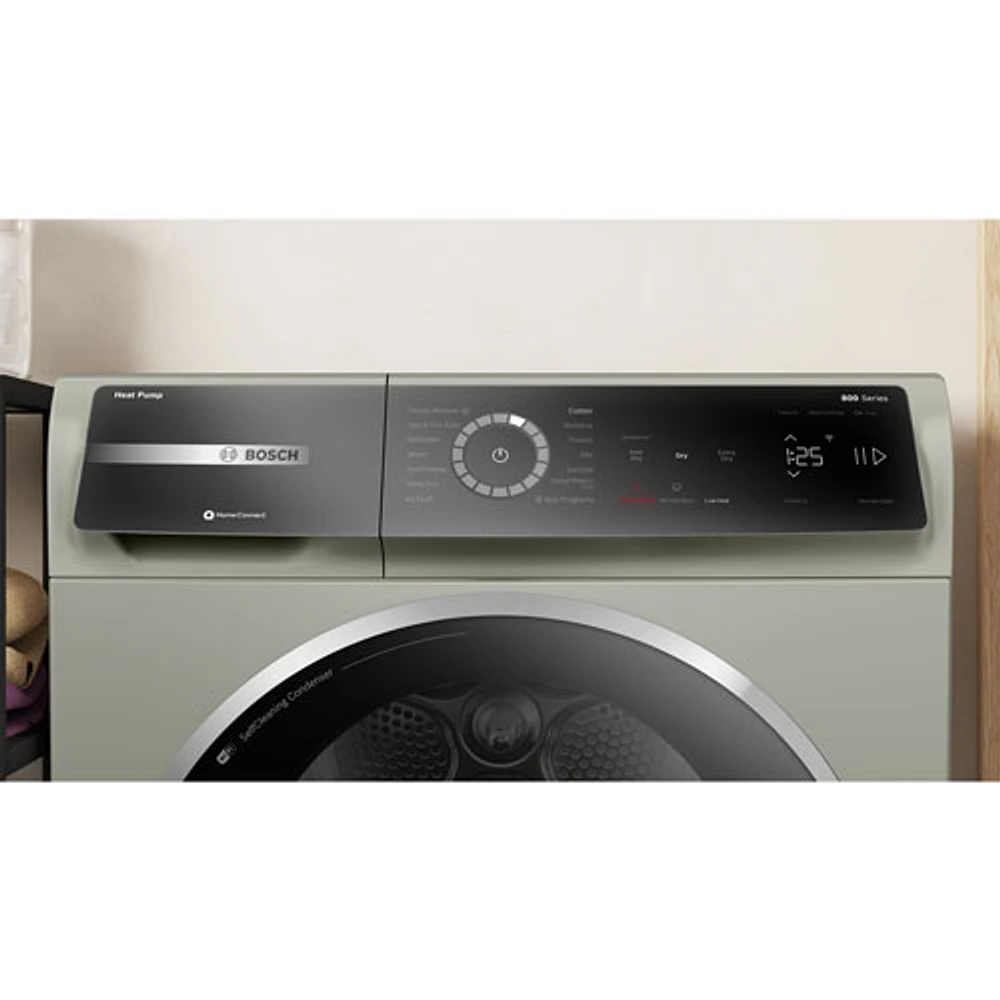 Bosch 800 Series 4.0 Cu. Ft. Heat Pump Electric Dryer (WQB245AXUC) - Pearl Steel