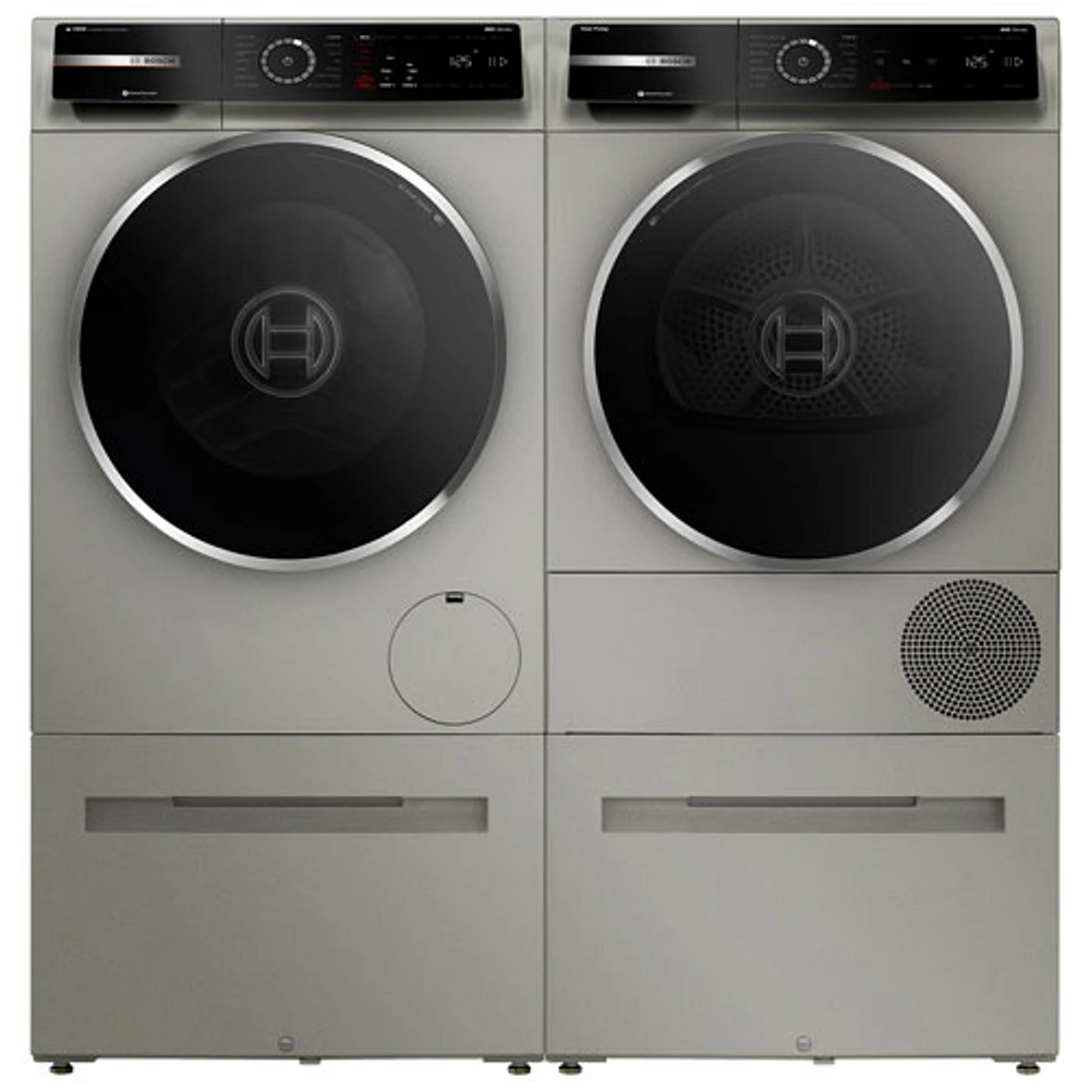 Bosch 800 Series 4.0 Cu. Ft. Heat Pump Electric Dryer (WQB245AXUC) - Pearl Steel