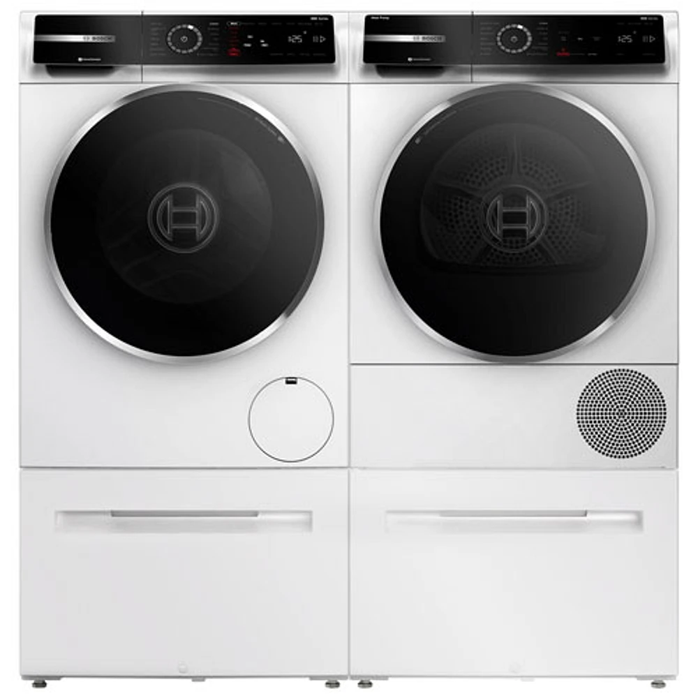 Laveuse à chargement frontal compacte haute efficacité de 2,4 pi³ série 500 de Bosch (WGB24600UC) - Blanc