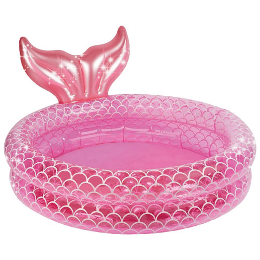 Splash Buddies Mermaid Inflatable Kiddie Pool (BH72360) - Pink