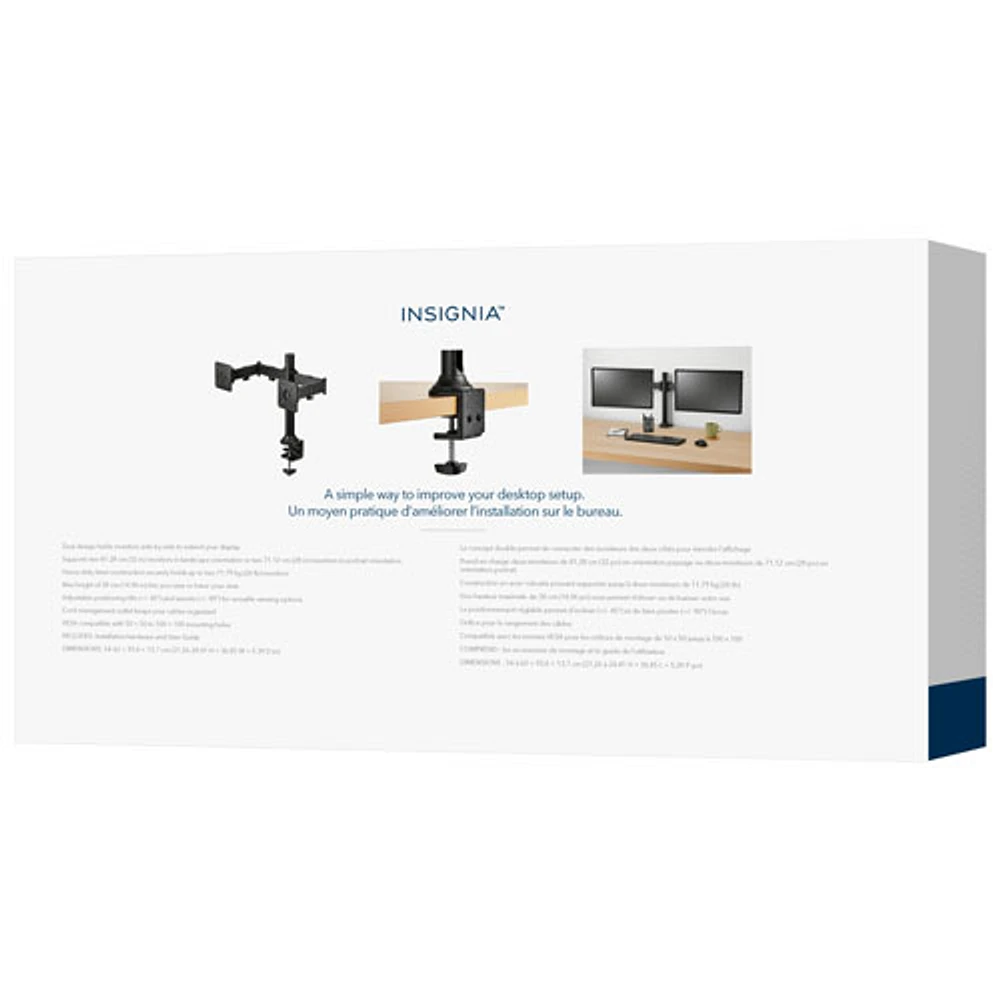 Insignia 32" Full-Motion Dual Monitor Mount - Black - Only at Best Buy