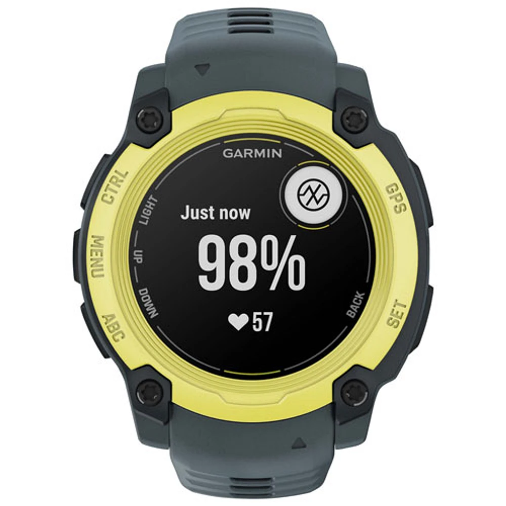 Montre intelligente multisport Bluetooth Instinct E de 40 mm de Garmin - Lime électrique/Crépuscule