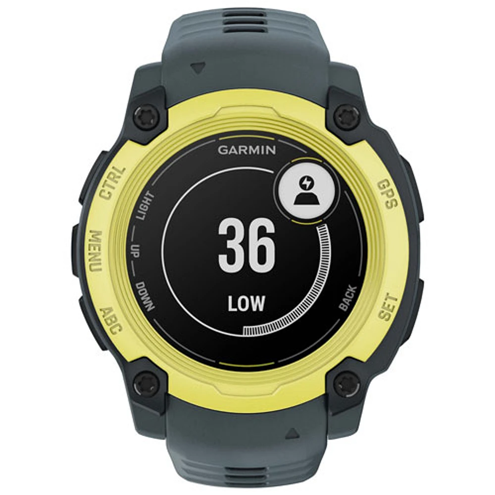 Montre intelligente multisport Bluetooth Instinct E de 40 mm de Garmin - Lime électrique/Crépuscule