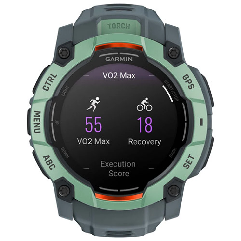 Garmin Instinct 3 AMOLED 50mm Bluetooth Multisport Smartwatch - Neo Tropic/Twilight