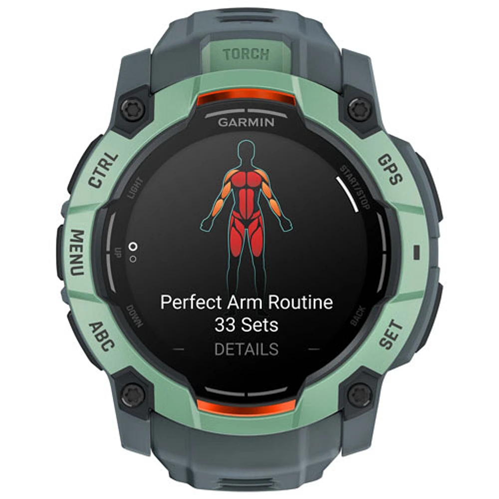 Garmin Instinct 3 AMOLED 50mm Bluetooth Multisport Smartwatch - Neo Tropic/Twilight