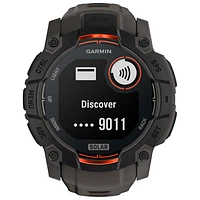 Garmin Instinct 3 Solar 50mm Bluetooth Multisport Smartwatch - Black/Charcoal