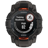 Garmin Instinct 3 Solar 50mm Bluetooth Multisport Smartwatch - Black/Charcoal