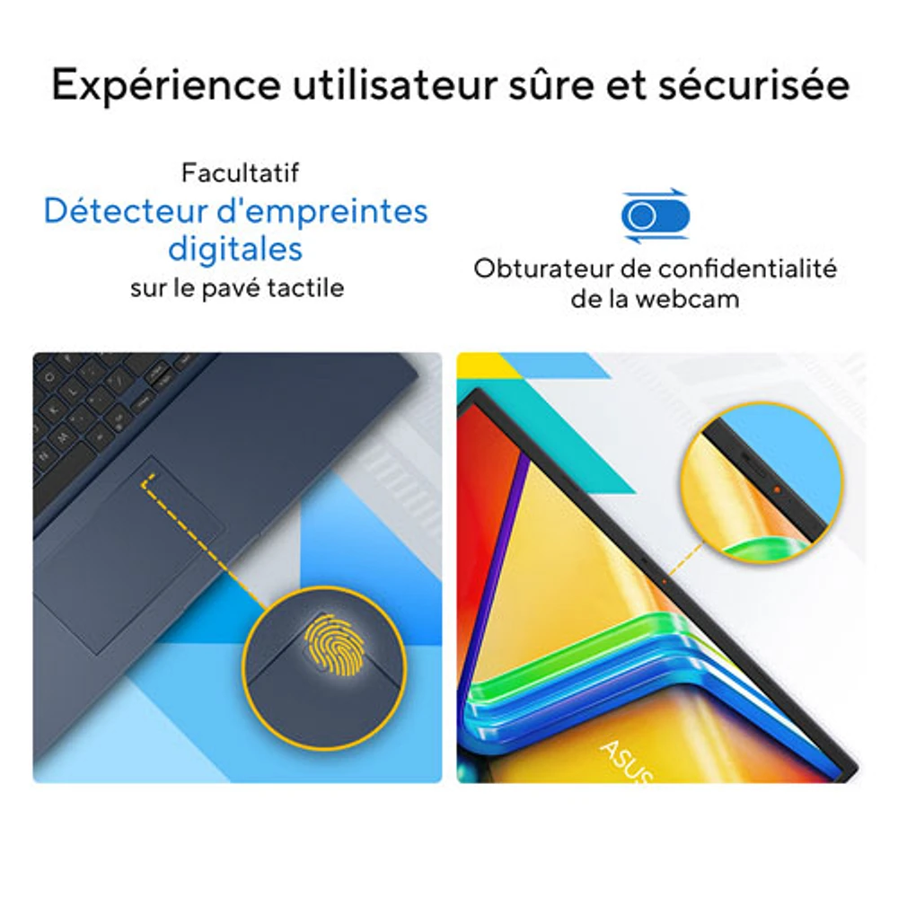 Portable de 17,3 po Vivobook d'ASUS - Bleu calme (Core i5-1334U d'Intel/RAM 16 Go/SSD 1 To/Windows 11 Famille)