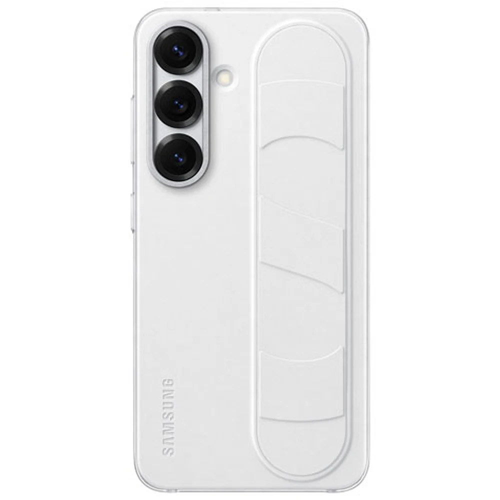 Samsung Standing Grip Fitted Hard Shell Case for Galaxy S25 - White