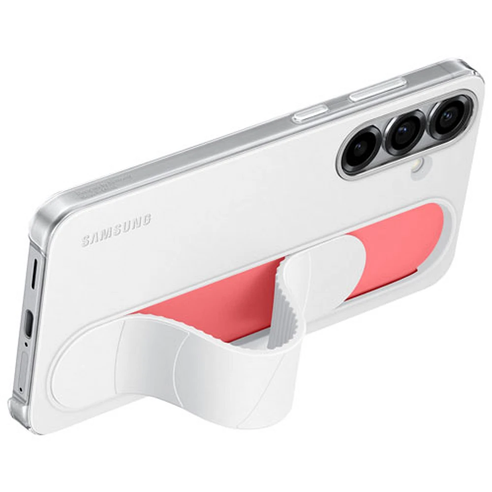 Étui rigide ajusté Standing Grip de Samsung pour Galaxy S25+ - Blanc