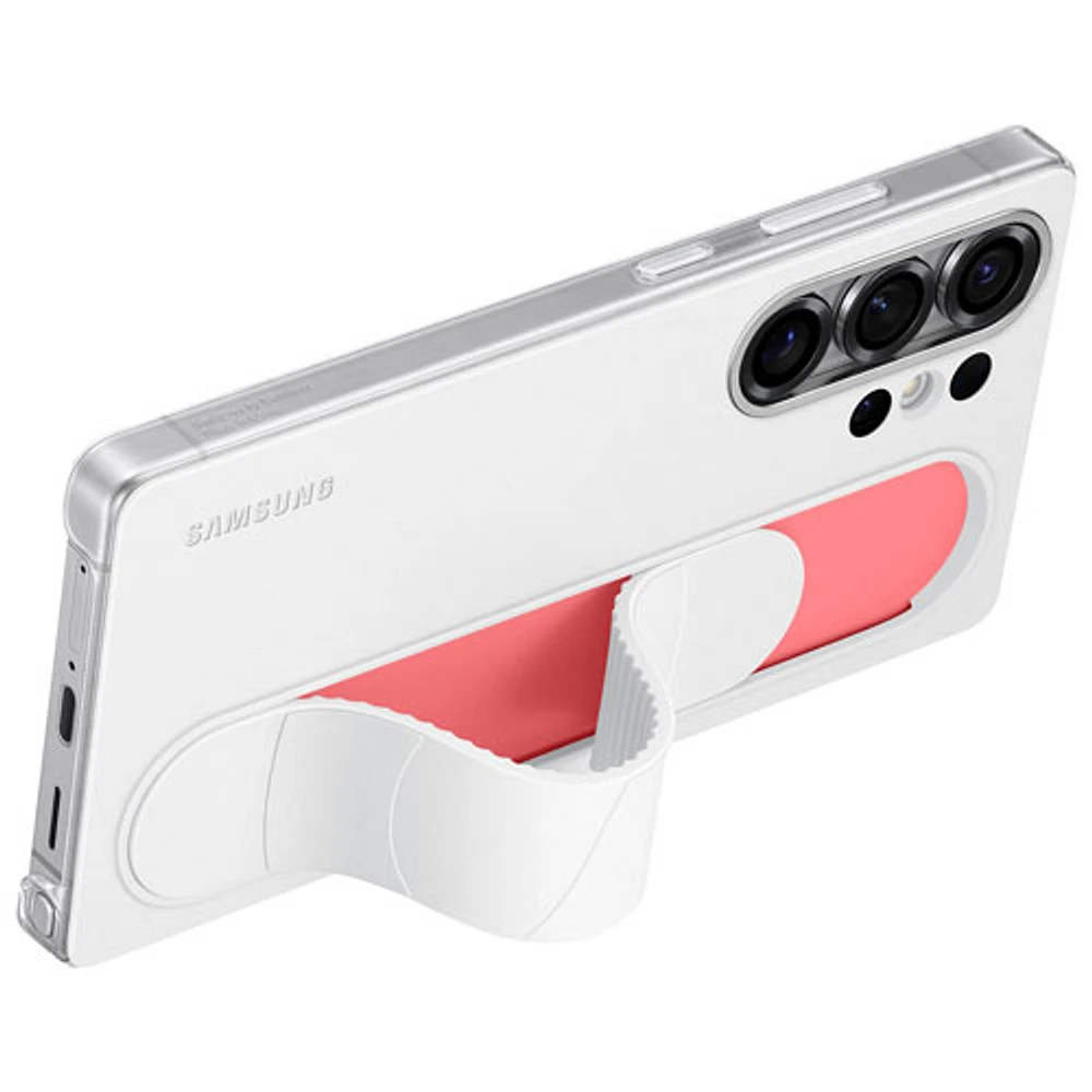 Étui rigide ajusté Standing Grip de Samsung pour Galaxy S25 Ultra - Blanc