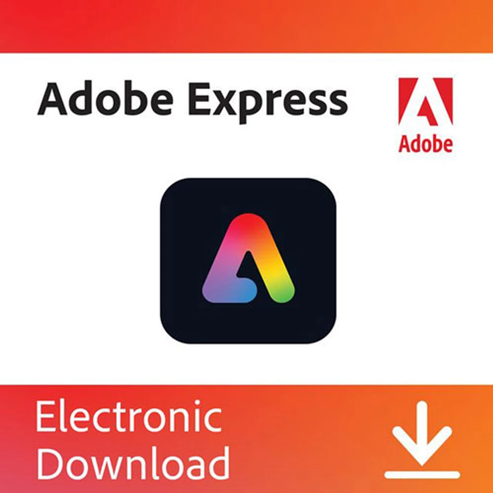 Adobe Express (PC/Mac) - 1 utilisateur - 1 an - Téléchargement numérique