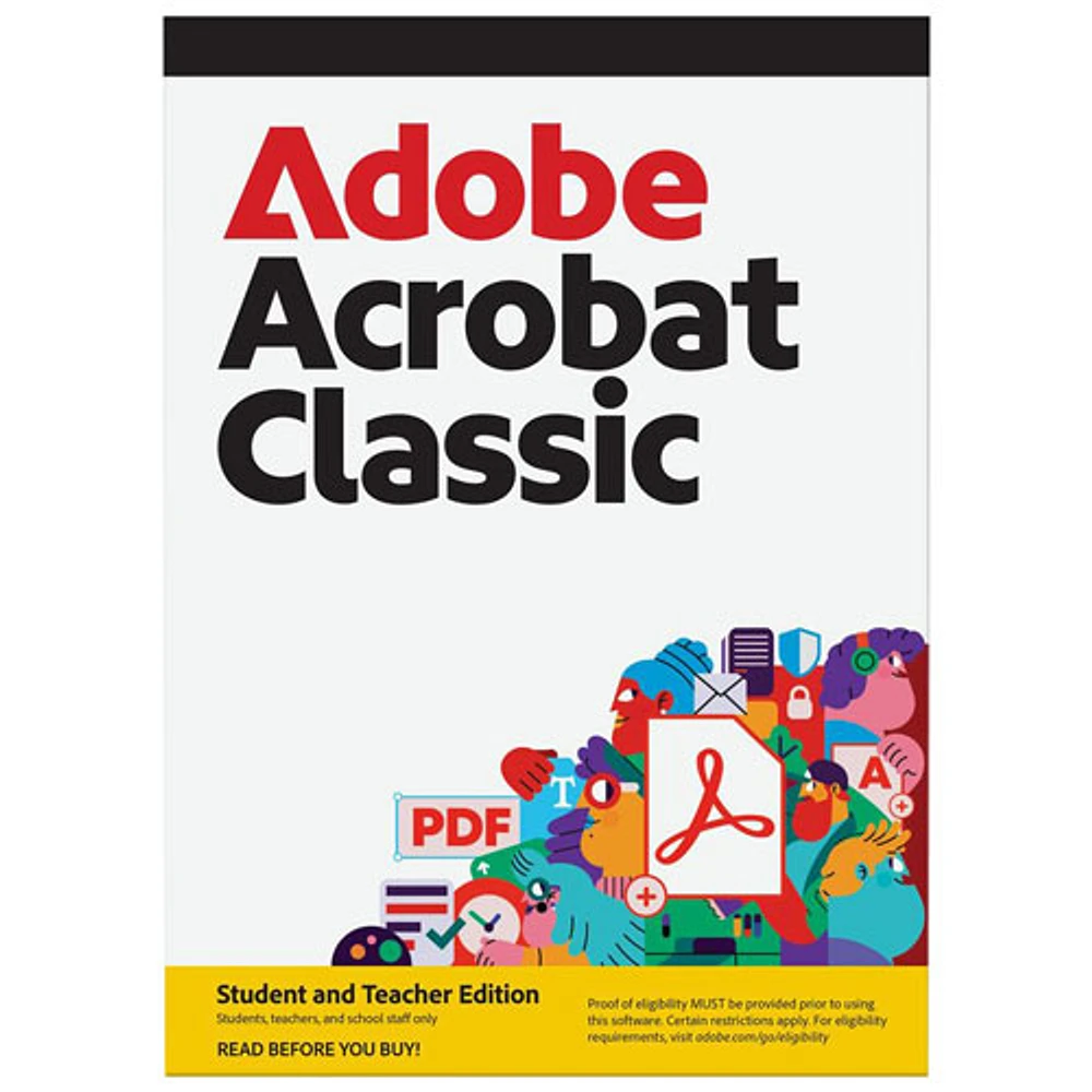 Adobe Acrobat Classic Student & Teacher Edition (PC/Mac) - 1 utilisateur - 3 ans - Téléchargement numérique