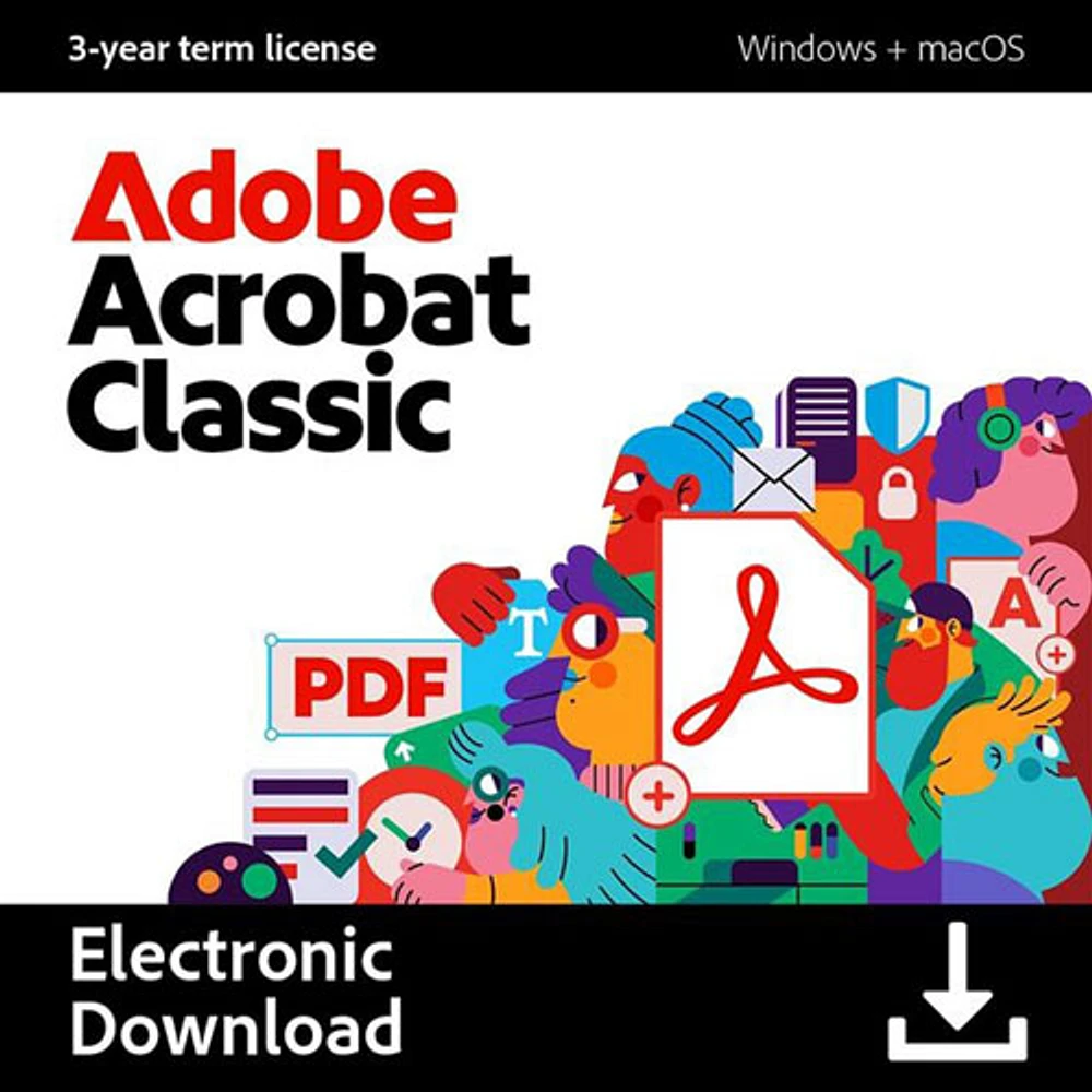 Adobe Acrobat Classic (PC/Mac) - 1 User - 3-Year - Digital Download