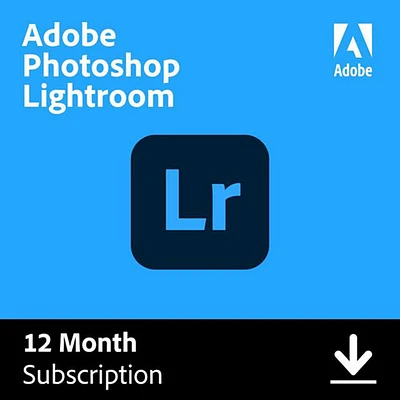 Adobe Photoshop Lightroom (PC/Mac) - 1 utilisateur - 1 an - Téléchargement numérique