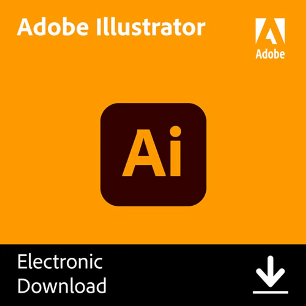 Adobe Illustrator (PC/Mac) - 1 User - 1 Year - Digital Download