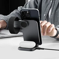 AUKEY MagFusion Z 3-in-1 Qi2 Foldable Magnetic Charging Station - Space Grey