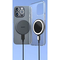AUKEY MagFusion Aura Qi2 Magnetic 15 W Wireless Charger - Space Grey
