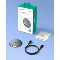 AUKEY MagFusion Aura Qi2 Magnetic 15 W Wireless Charger - Space Grey