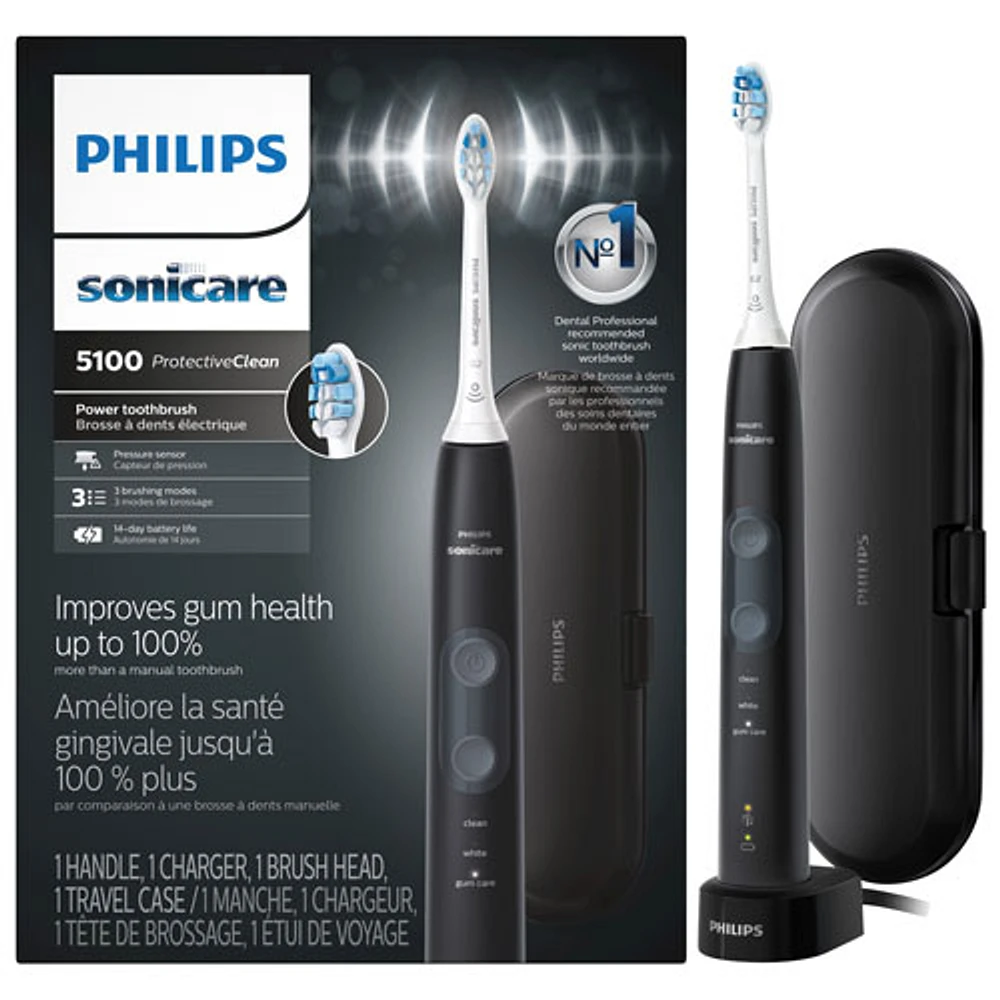 Philips Sonicare 5100 Electric Toothbrush (HX6850/60) - Black