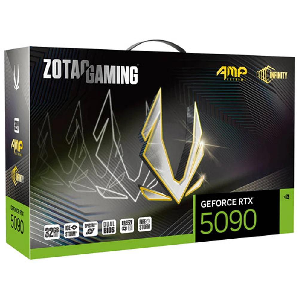 Carte graphique GDDR7 de 32 Go GeForce RTX 5090 AMP Extreme Infinity de ZOTAC Gaming
