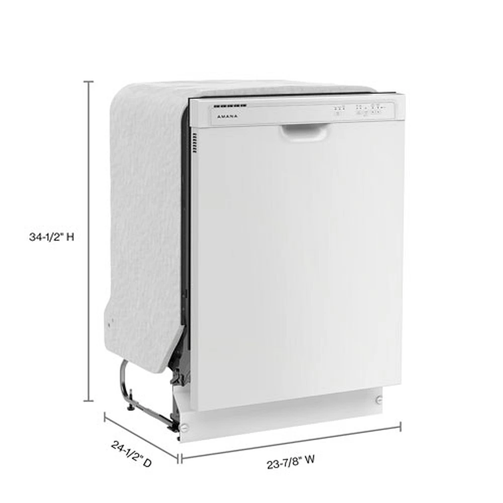 Lave-vaisselle encastrable 24 po 59 dB avec troisième panier d'Amana (ADFS2524RW) - Blanc
