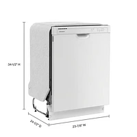 Lave-vaisselle encastrable 24 po 59 dB avec troisième panier d'Amana (ADFS2524RW) - Blanc