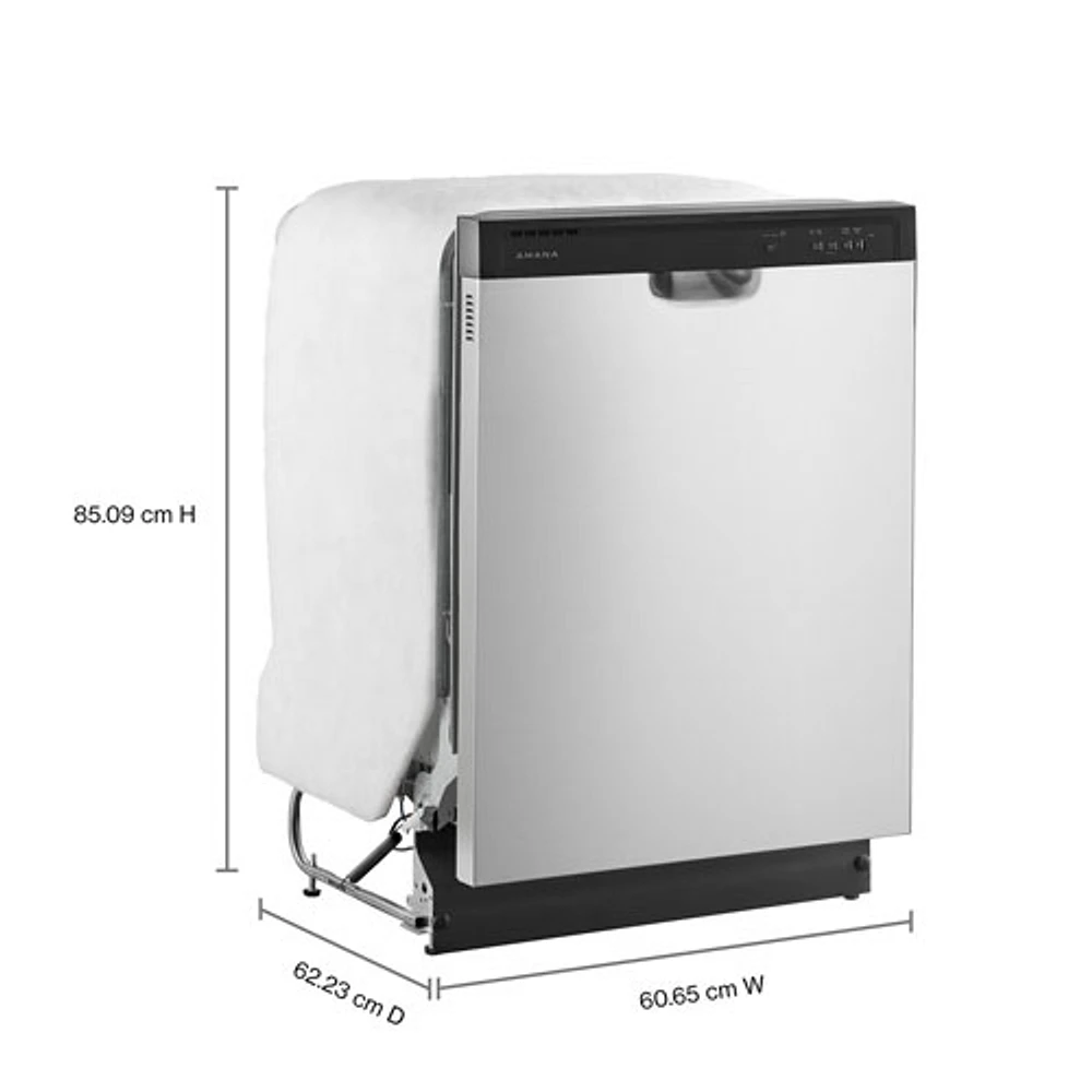 Lave-vaisselle encastrable 24 po 59 dB avec troisième panier d'Amana (ADFS2524RS) - Acier inoxydable