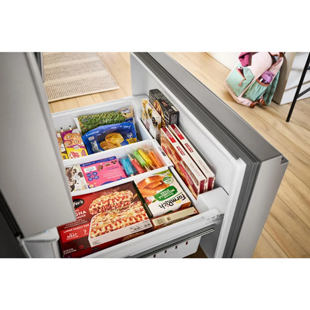 Réfrigérateur 2 portes 29,58 pi³ 36 po avec distributeur glaçons/eau de Whirlpool (WRFF3536SZ) - Inox