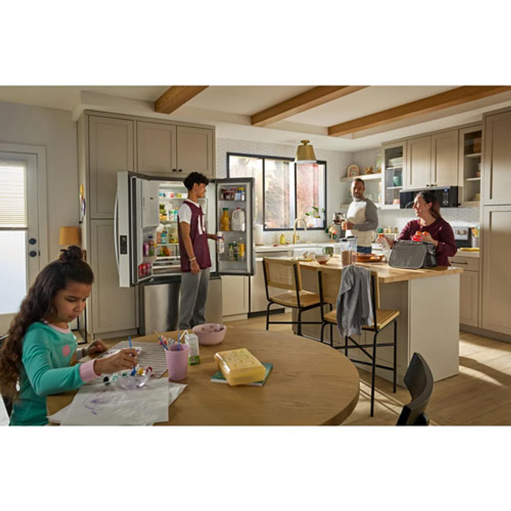 Réfrigérateur 2 portes 29,58 pi³ 36 po avec distributeur glaçons/eau de Whirlpool (WRFF3536SZ) - Inox