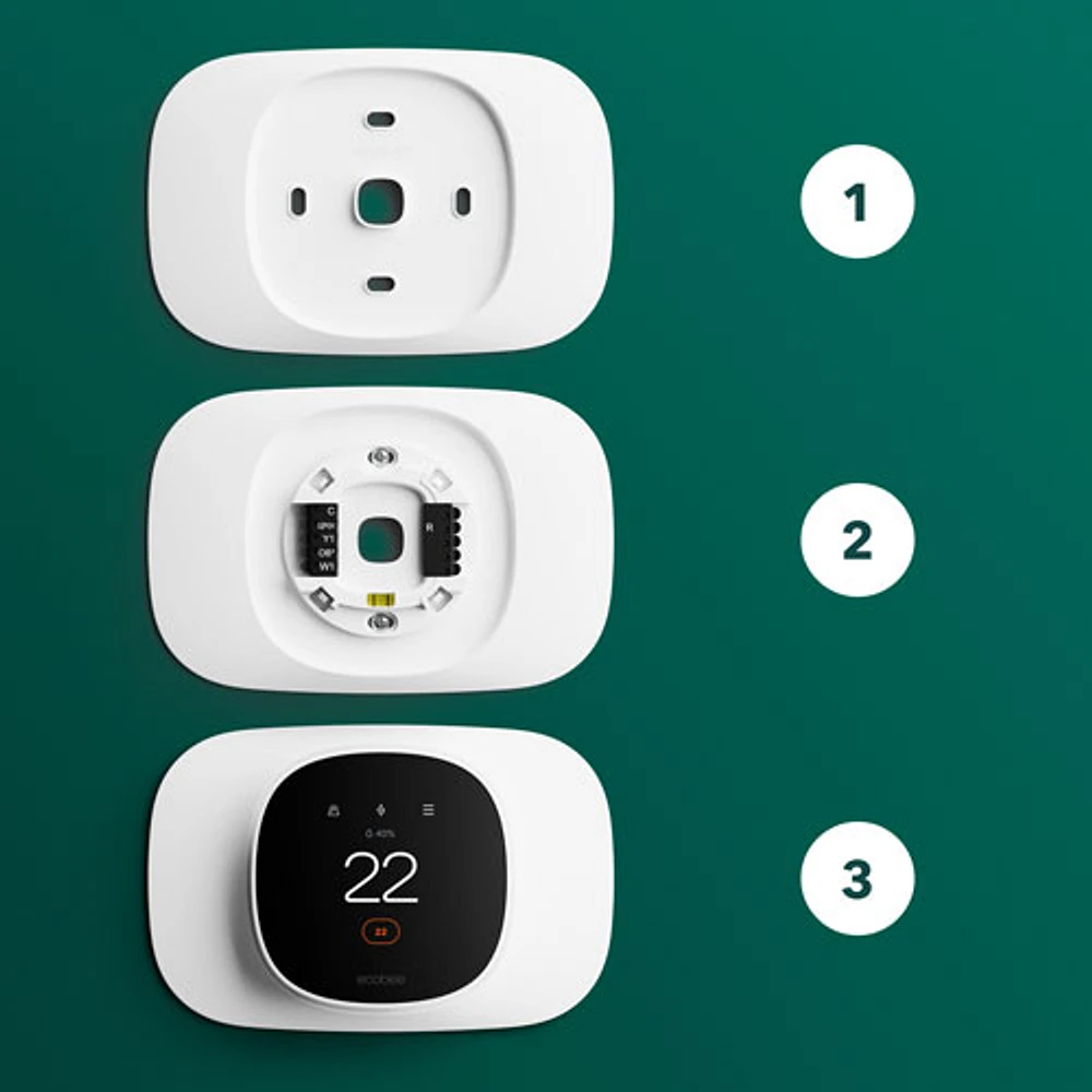 ecobee Smart Thermostat Essential Trim Plate - White