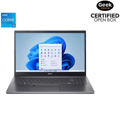 Boîte ouverte - Portable 15,6 po Aspire 5 d'Acer - Gris acier (Core i5-13420H d'Intel/SSD 1 To/RAM 16 Go/Windows 11)