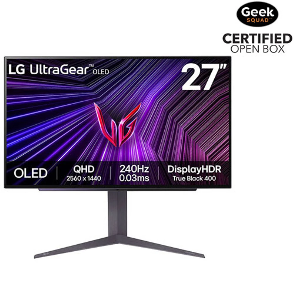 Boîte ouverte - Moniteur de jeu FreeSync G-Sync DEL DELO 0,03 ms gris à gris QHD 240 Hz UltraGear 27 po de LG - Gris violet
