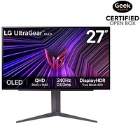 Boîte ouverte - Moniteur de jeu FreeSync G-Sync DEL DELO 0,03 ms gris à gris QHD 240 Hz UltraGear 27 po de LG - Gris violet