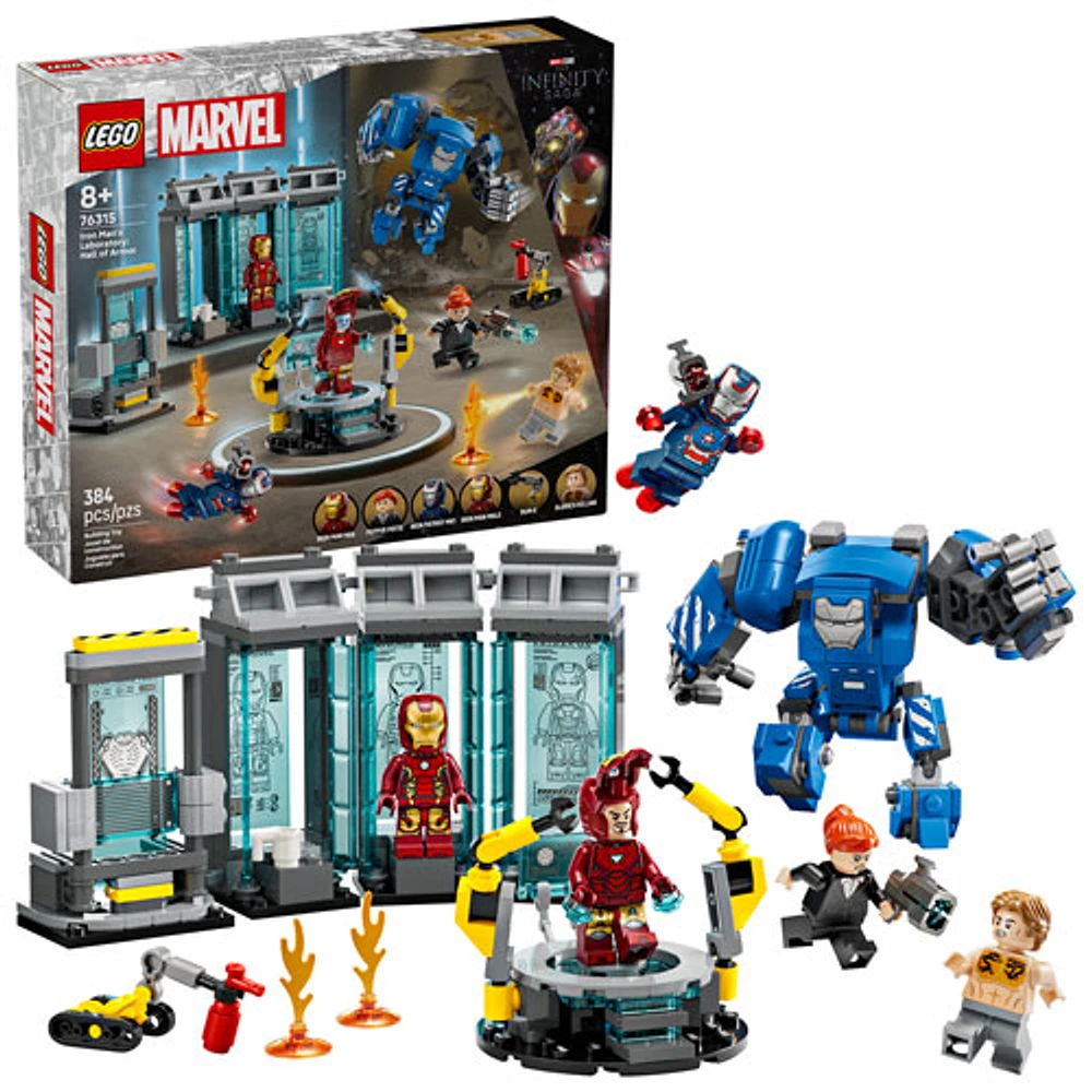 LEGO Marvel : Le laboratoire d'Iron Man : la salle des armures - 384 pièces (76315)