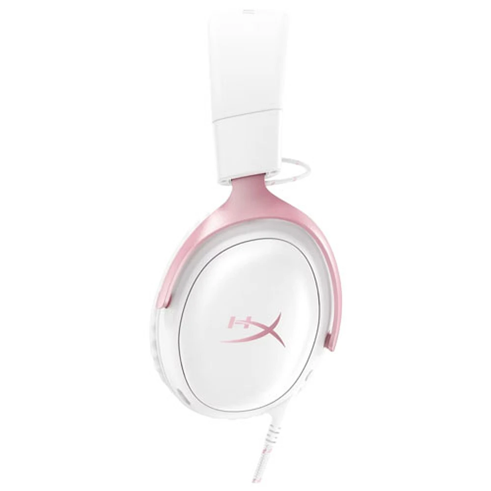 HyperX Cloud III Wired Gaming Headset - White/Pink