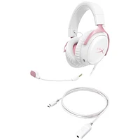 HyperX Cloud III Wired Gaming Headset - White/Pink