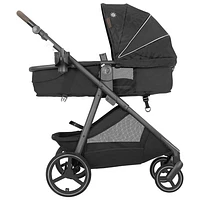 Evenflo Shyft Intuiti+ Travel System with Revolve180 LiteMax NXT SensorySoothe Infant Car Seat - Black
