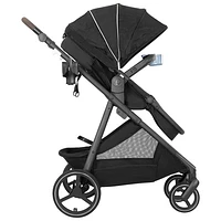 Evenflo Shyft Intuiti+ Travel System with Revolve180 LiteMax NXT SensorySoothe Infant Car Seat - Black