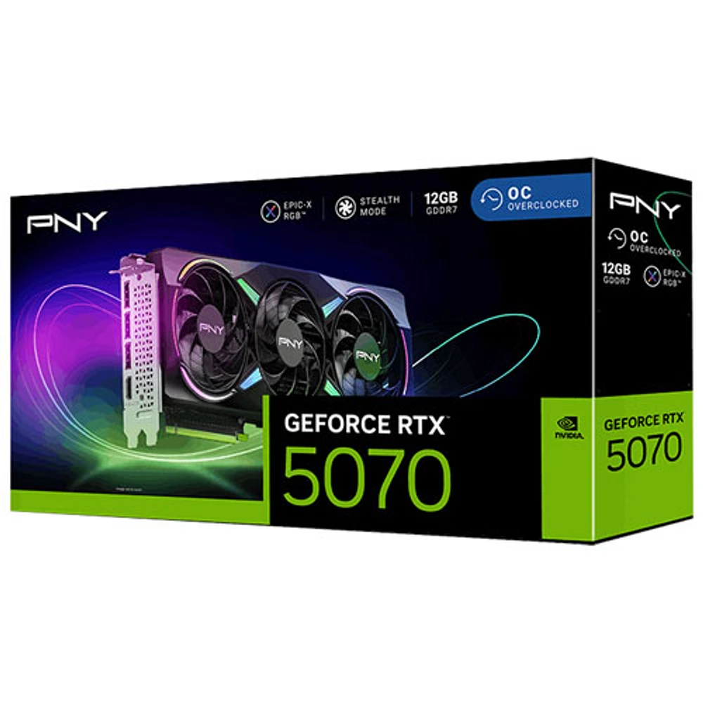PNY GeForce RTX 5070 ARGB OC 12GB GDDR7 Video Card