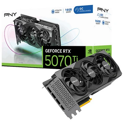 PNY GeForce RTX 5070 Ti OC Triple Fan 16GB GDDR7 Video Card