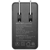 Best Buy Essentials 65W USB-C/USB-A Wall Charger Kit (BE-PW65ACB25-C) - Only at Best Buy
