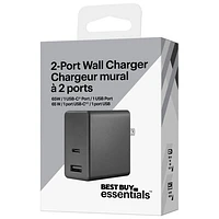 Best Buy Essentials 65W USB-C/USB-A Wall Charger Kit (BE-PW65ACB25-C) - Only at Best Buy