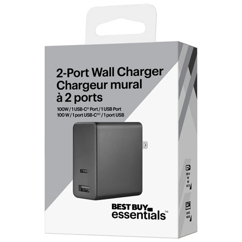 Best Buy Essentials 100W USB-C/USB-A Wall Charger Kit (BE-PW100ACB25-C) - Only at Best Buy