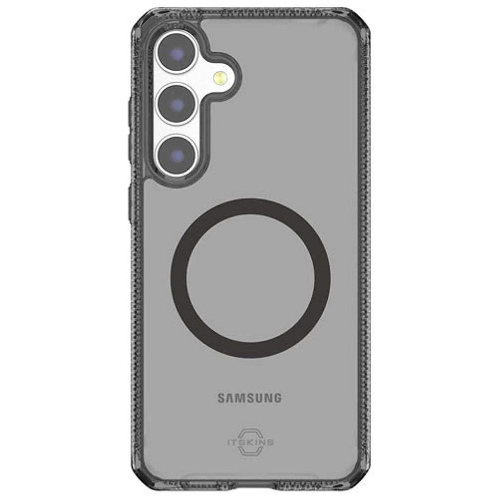 Étui rigide ajusté Hybrid_R/Vapor d'Itskins pour Galaxy S25 - Fumée